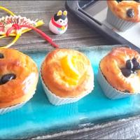 黒豆パン&栗きんとんパン

『くりきんとんぱん』って、３回続けて言うの難しい(笑)